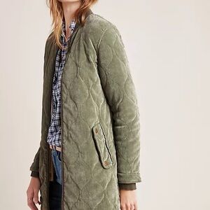 Anthropologie Corduroy Quilted Utility Jacket